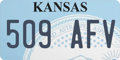 KS license plate 509AFV