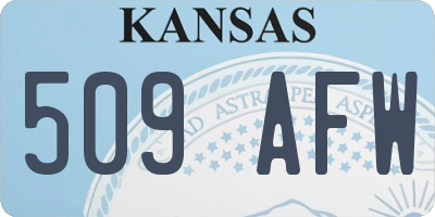 KS license plate 509AFW