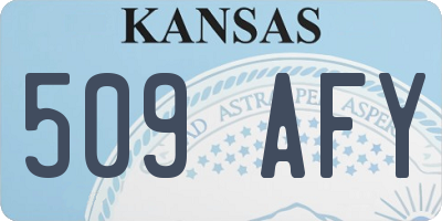 KS license plate 509AFY
