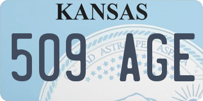KS license plate 509AGE