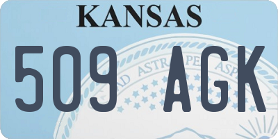 KS license plate 509AGK