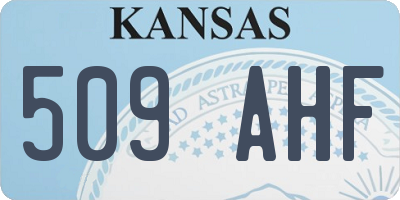 KS license plate 509AHF