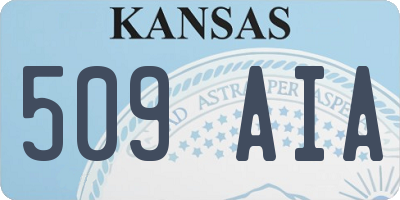 KS license plate 509AIA