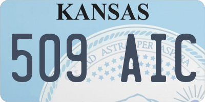 KS license plate 509AIC