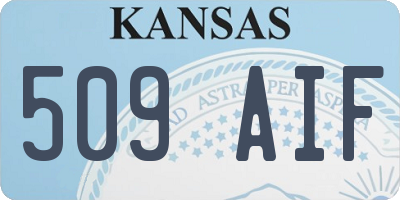 KS license plate 509AIF