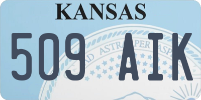 KS license plate 509AIK