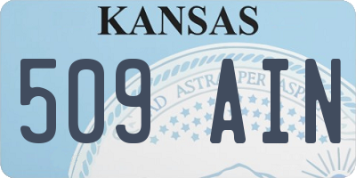 KS license plate 509AIN