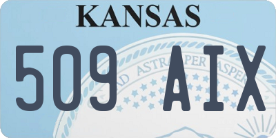 KS license plate 509AIX