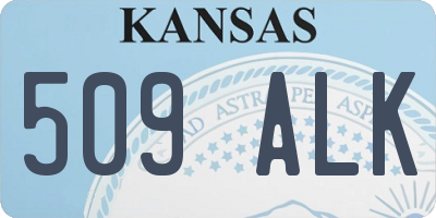 KS license plate 509ALK