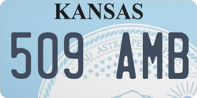KS license plate 509AMB