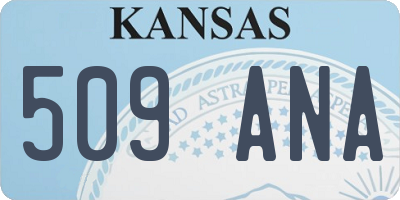 KS license plate 509ANA