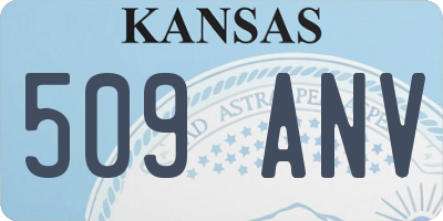 KS license plate 509ANV