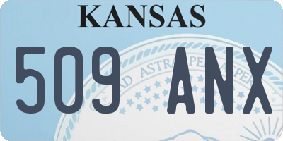 KS license plate 509ANX