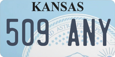 KS license plate 509ANY