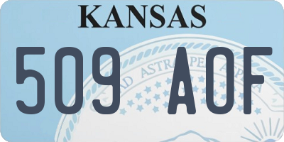 KS license plate 509AOF