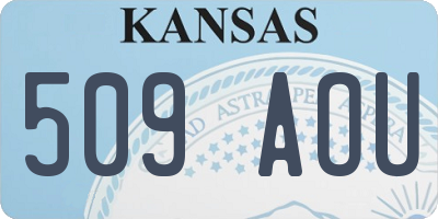 KS license plate 509AOU