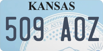KS license plate 509AOZ