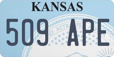 KS license plate 509APE