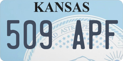 KS license plate 509APF