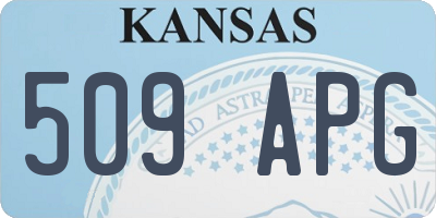 KS license plate 509APG