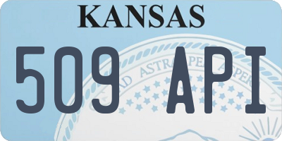 KS license plate 509API