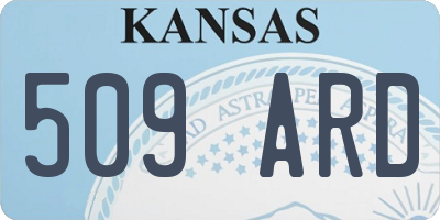 KS license plate 509ARD