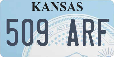 KS license plate 509ARF