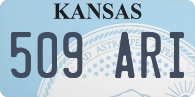 KS license plate 509ARI