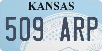 KS license plate 509ARP