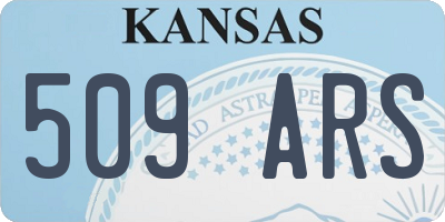 KS license plate 509ARS