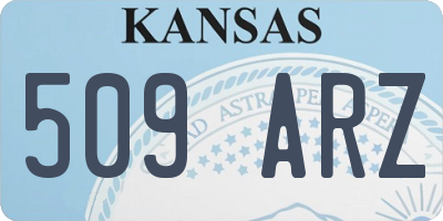 KS license plate 509ARZ