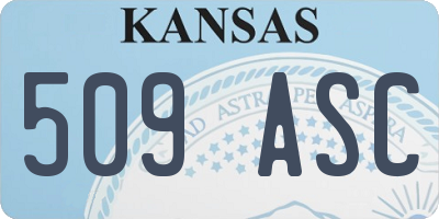 KS license plate 509ASC
