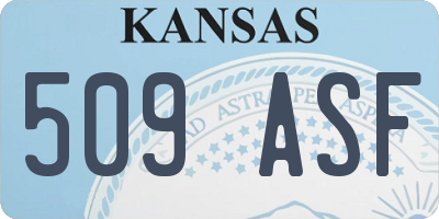 KS license plate 509ASF