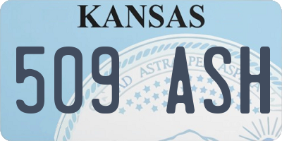 KS license plate 509ASH