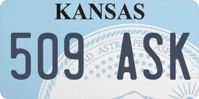 KS license plate 509ASK