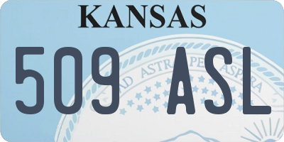 KS license plate 509ASL
