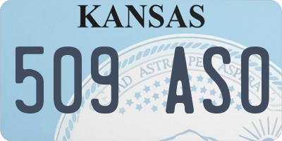 KS license plate 509ASO
