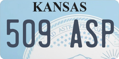 KS license plate 509ASP