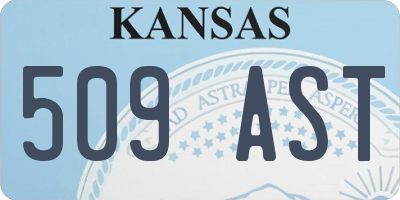 KS license plate 509AST