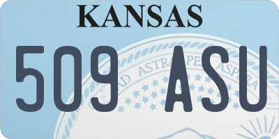 KS license plate 509ASU