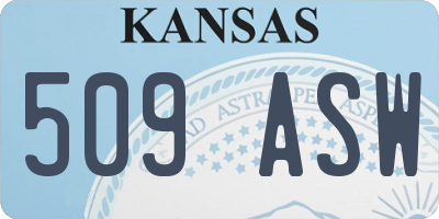 KS license plate 509ASW