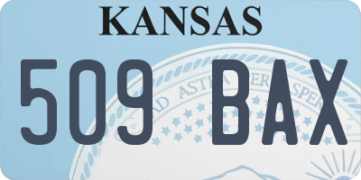 KS license plate 509BAX