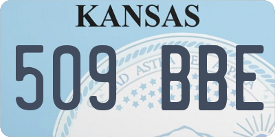 KS license plate 509BBE