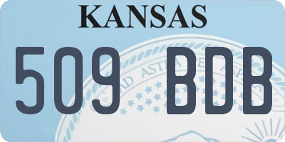 KS license plate 509BDB