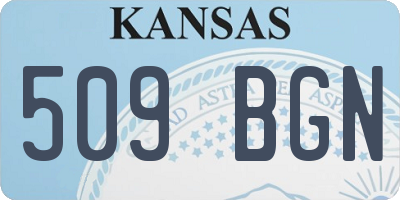 KS license plate 509BGN