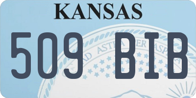 KS license plate 509BIB