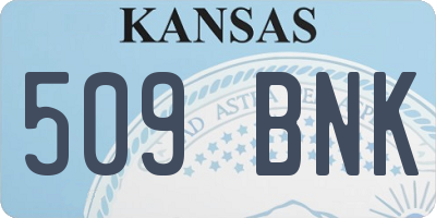 KS license plate 509BNK