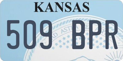 KS license plate 509BPR