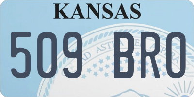 KS license plate 509BRO