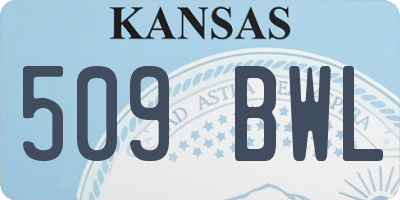 KS license plate 509BWL